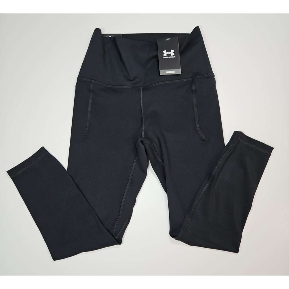 Under Armour UA Meridian Black Ankle Leggings Pockets Womens Size Medium‎ NWT